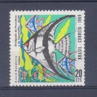 [764] Бразилия 1969. Фауна.Аквариумная рыбка. Одиночный выпуск  MNH