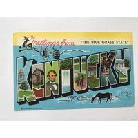 Открытка винтажная Greetings from Kentucky