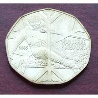 Серебро 0.800! Австрия 5 евро, 2005 100 лет лыжному спорту