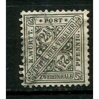 Германские земли - Вюртемберг - 1916 - Цифры 2Pf - [Mi.237] - 1 марка. Гашеная.  (Лот 140BR)