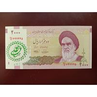 Иран 2000 риалов 2009 UNC (с надпечаткой)