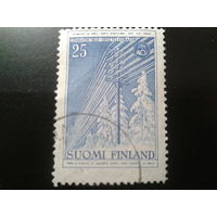 Финляндия 1955 телеграфные линии