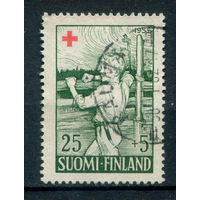 Финляндия - 1955г. - Красный Крест 25+5 М - 1 марка - гашёная. Без МЦ!
