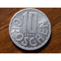 Австрия 10 грошей 1990