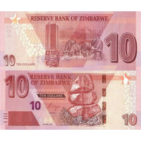 Зимбабве 10 Долларов 2020 UNС П1-176