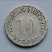 Германия - Германская империя 10 пфеннигов. 1890. G