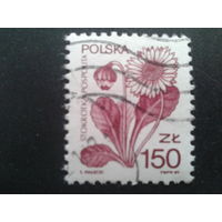 Польша 1989 стандарт цветы