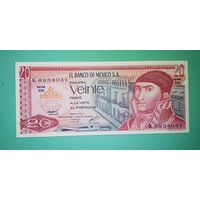 Банкнота 20 песо Мексика 1977 г.