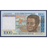 Мадагаскар, 1000 франков 1994 г., P-76b, UNC