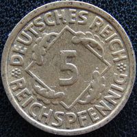 YS: Германия, 5 рейхспфеннигов 1936D, KM# 39 (1)