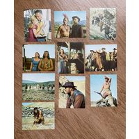 Коллекционные карточки с 41 по 50 / фильм 1965 года "Последний из могикан" индейцы вестерн