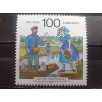 Германия 1991 День марки, почтальон на лодке **Михель-1,8 евро