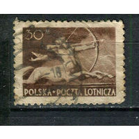 Польша - 1948 - Кентавр с луком. Авиамарка 30Zt - [Mi.481] - 1 марка. Гашеная.  (Лот 50ES)-T5P17