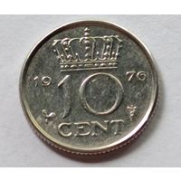 Нидерланды. 10 центов 1976 года.