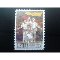 Литва 1999 Совм. выпуск прибалтов, гос. флаг