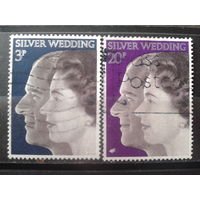 Англия 1972 Серебрянная свадьба королевы Елизаветы 2 и принца Филиппа Полная серия