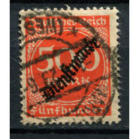 Рейх (Веймарская республика) - 1923 - Надпечатка Dienstmarken на марках Рейха 500 M - [Mi.81d] - 1 марка. Гашеная.  (Лот 78BD)