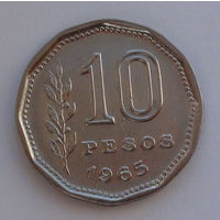Аргентина 10 песо. 1965