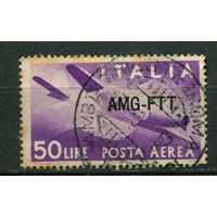 Италия - Свободная территория Триест - 1947 - Надпечатка AMG-FTT на марках Италии 50L. Авиамарка - [Mi.23] - 1 марка. Гашеная.  (Лот 91AG)