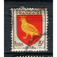 Франция - 1954 - Герб 3Fr - [Mi.1030] - 1 марка. Гашеная.  (Лот 59ES)-T5P17
