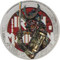 RARE Острова Кука 10 долларов 2022г. "Iron Maiden – Senjutsu Silver(Стратегия и тактика)". Монета в капсуле; подарочной рамке - футрляре; сертификат; коробка. СЕРЕБРО 62,20гр.(2 oz).