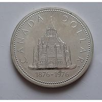 1 доллар 1976 г. 100 лет оттавской парламентской библиотеке. Канада