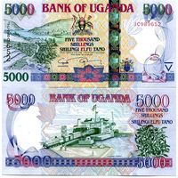 Уганда 5000 шиллингов образца 2009 года UNC p44d