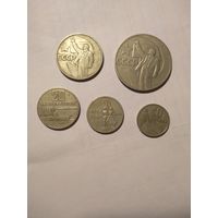 Сборный лот юбилейных монет 50 лет Советской власти (5 штук) СССР