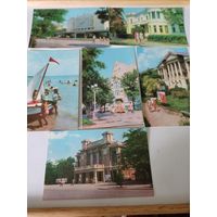 6 чистых открыток с видами курорта Евпатория 1971г.