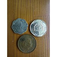 Восточные карибы 1 цент 1981, Куба 10 центов 2002, Нидерланды 5 центов 1980-44