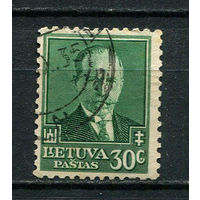 Литва - 1934 - Антанас Сметона 30С - [Mi.392] - 1 марка. Гашеная.  (Лот 30CH)