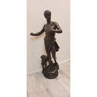 Статуя бронза Mayer,Alois(1855Fussen-1936Munchen)Actaeon mit Lanze-Um 1880 Bronze mit Brauner Patina 71см