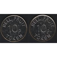 Bell Fruit Token 10p -- Bell Fruit Token 10p (белый) (27,85мм9,24гр) (f0