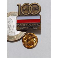 Значок " 100 лет Олимпийскому коммитету "