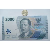 Werty71 Индонезия 2000 рупий 2022 UNC банкнота