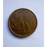 20 франков 1982 г Бельгия BELGIGUE на французском