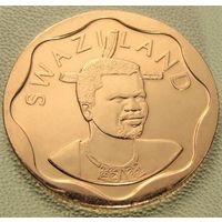 Эсватини "Свазиленд". 5 центов 2011 год КМ#56 "Король Мсвати III" "Белая лилия"