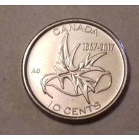 10 центов, Канада 2017 г., 150 лет чему-то там, АU