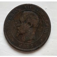 Франция 10 сантимов, 1853 B - Руан 2-4-14