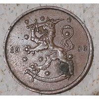 Финляндия 10 пенни, 1936 (10-2-4(в))