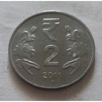 2 рупии, Индия 2011 г.,  точка