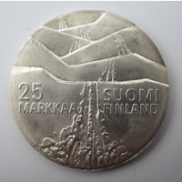 Финляндия 25 марок 1978 серебро.  .11-367