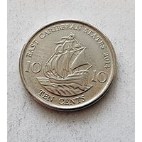 Восточные карибы 10 центов 2014