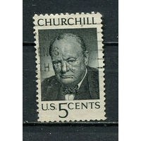 США - 1965 - Уинстон Черчилль - [Mi. 880] - полная серия - 1 марка. Гашеная.  (Лот 39Db)