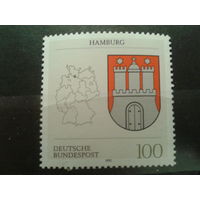 Германия 1992 герб Гамбурга Михель-1,9 евро