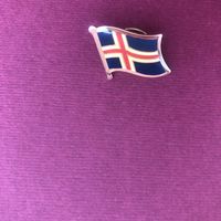 Флаг Исландии(оригинал, тяж.+гор. эмаль)