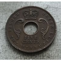 Британская Восточная Африка 5 центов 1957 (Н - Хитон)