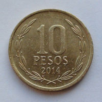 Чили 10 песо. 2014