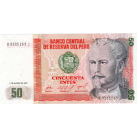 Перу, 50 инти, 1986 г., UNC