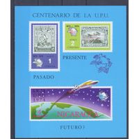 [1418] Никарагуа 1974. Почта.Авиация.Марки на марках. БЛОК MNH. Кат.7,5 е.